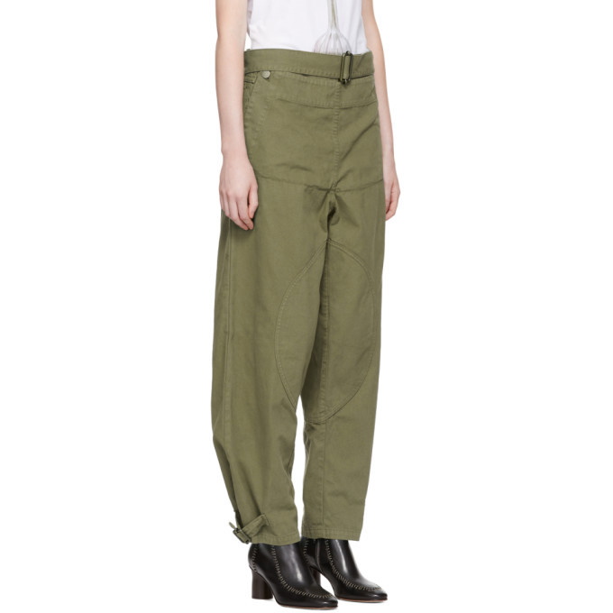 JW Anderson Green Fold Front Utility Trousers JW Anderson