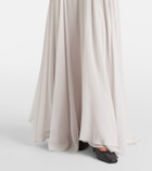 Tove Cordelia silk satin and chiffon maxi dress