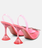 Amina Muaddi - Begum embellished PVC slingback pumps