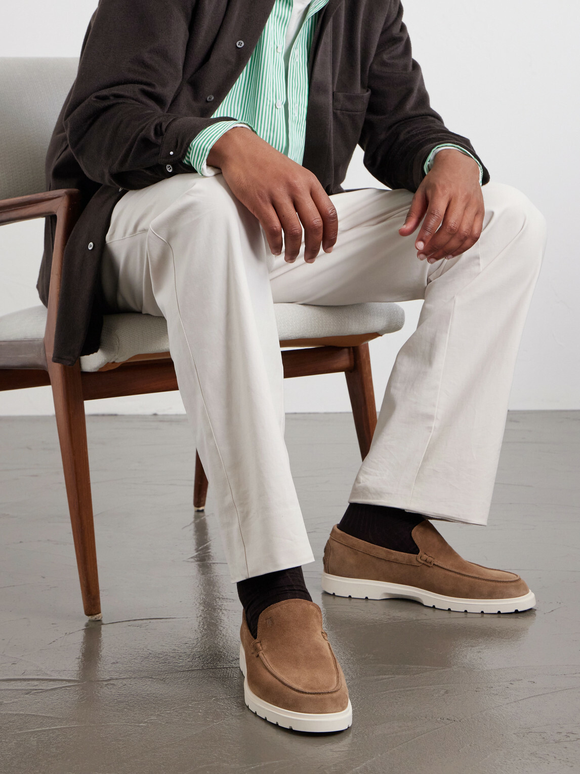 Tod's - Suede Loafers - Brown