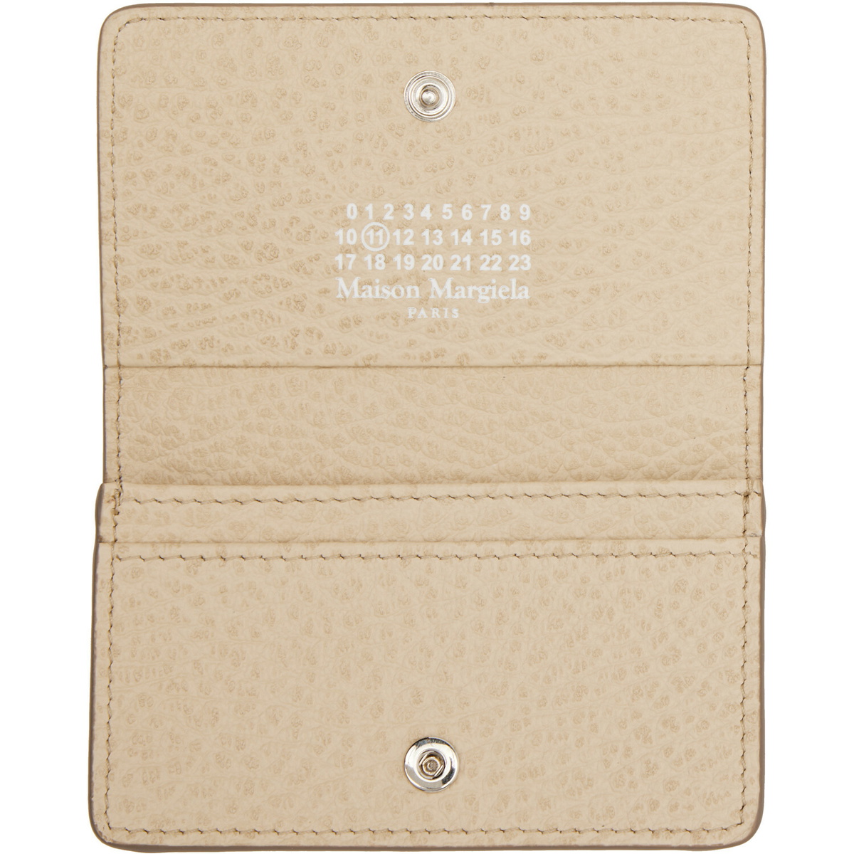 Maison Margiela Taupe Calfskin Card Holder