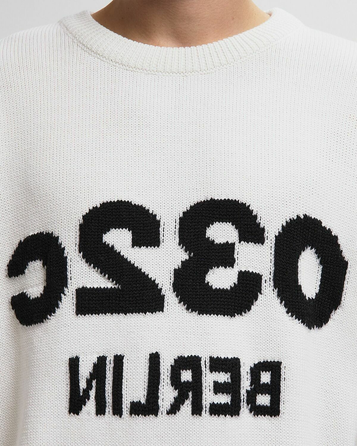 032c SELFIE SWEATER White Mens Pullover