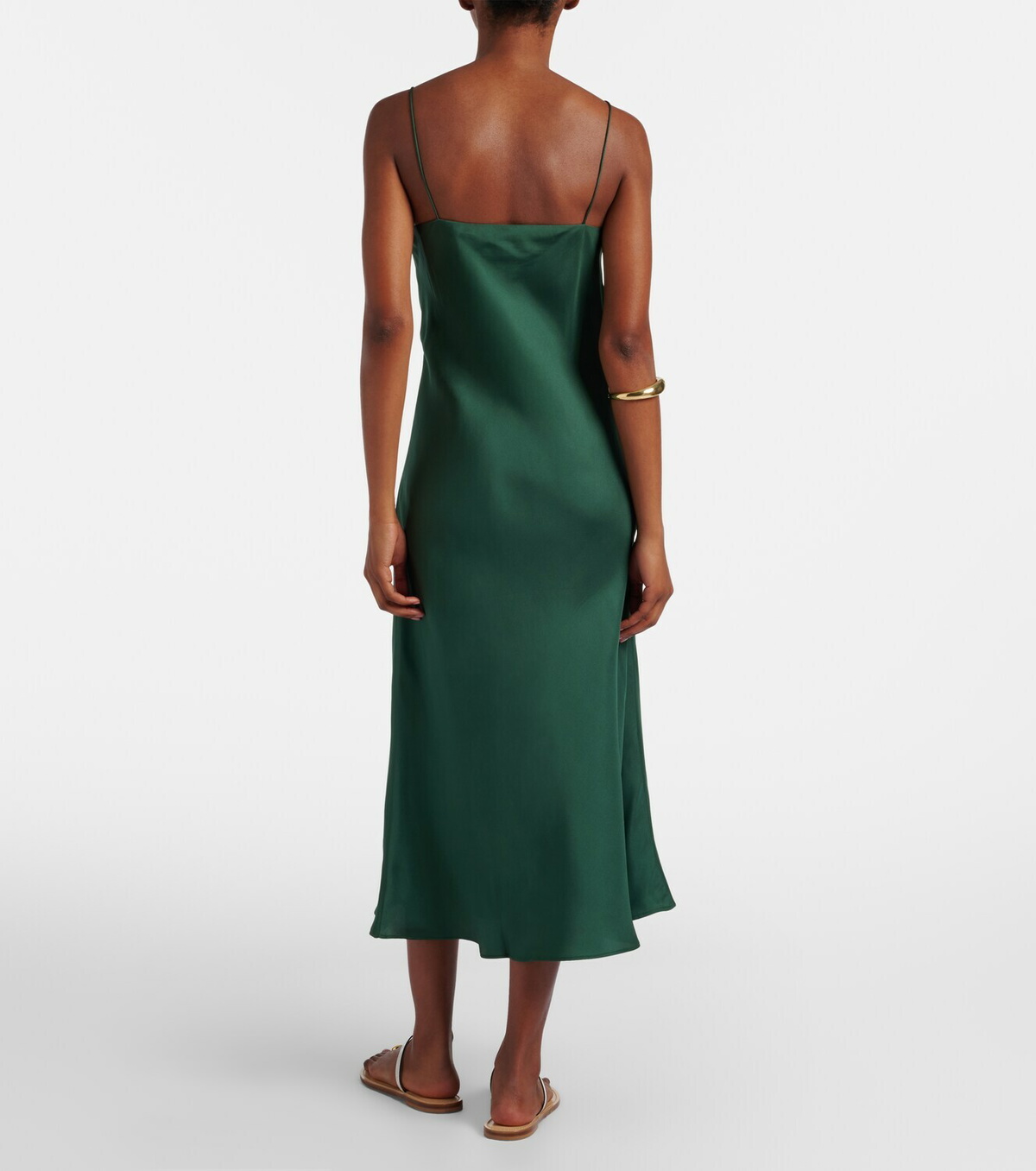 Asceno Lille silk twill slip dress