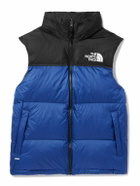 The North Face - 1996 Retro Nuptse Quilted Recycled-Ripstop and Shell Hooded Down Gilet - Blue