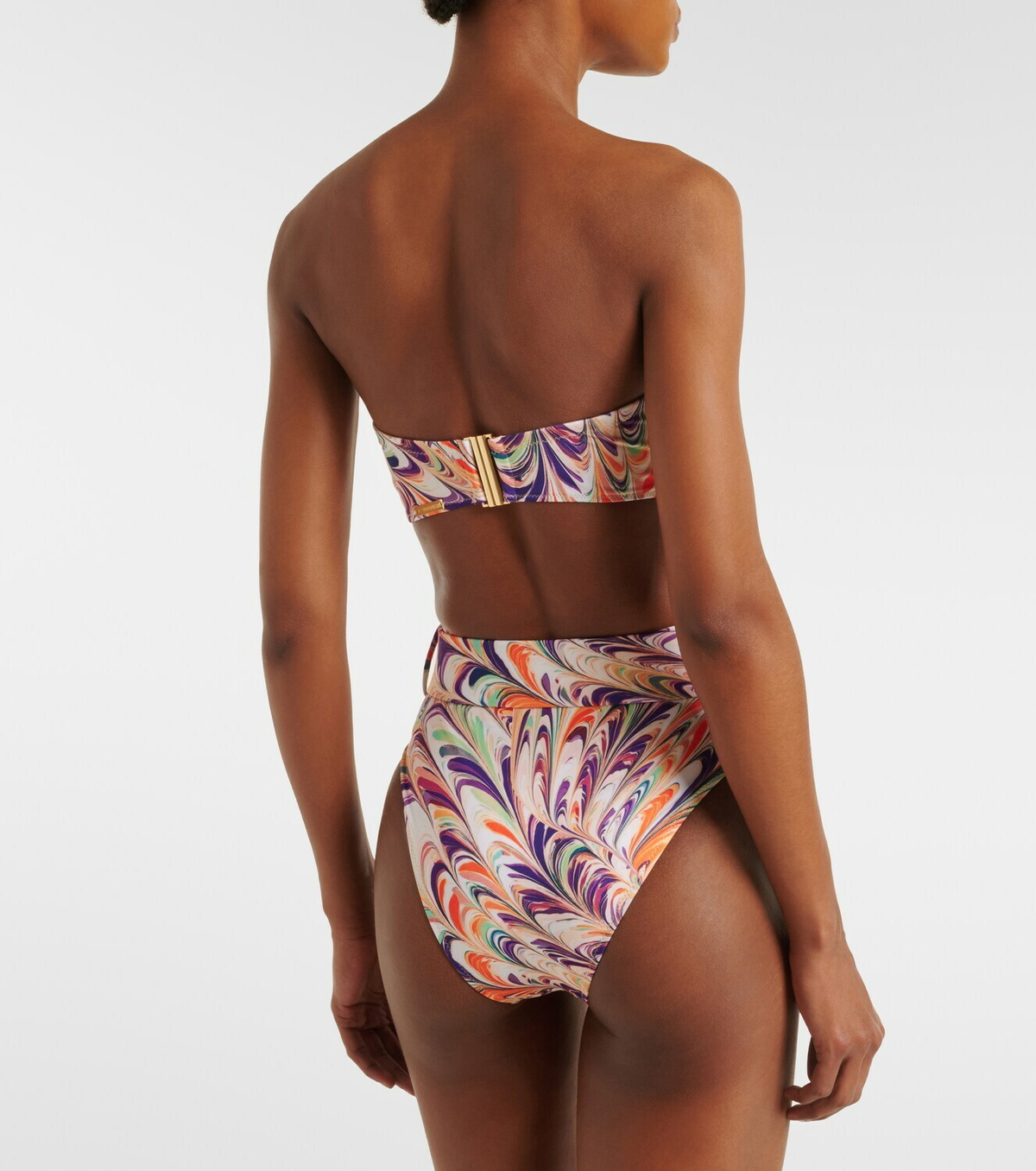 Alexandra Miro Iris belted printed bikini bottoms