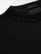 Valentino - Studded Cashmere Sweater - Black