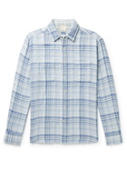 Faherty - Reversible Checked Organic Cotton Shirt - Blue