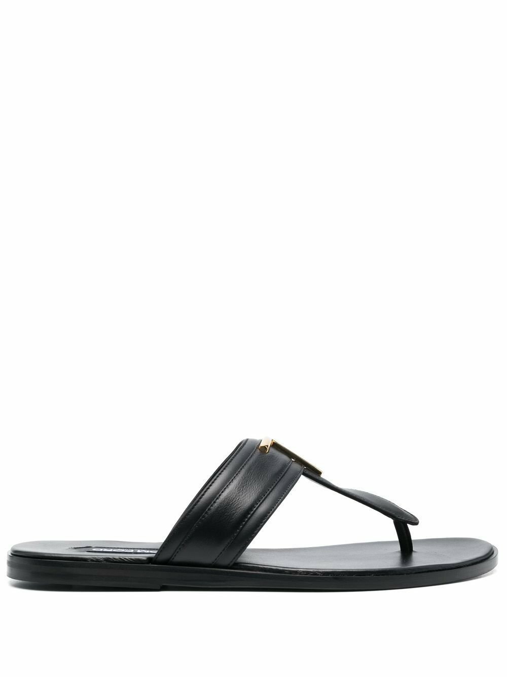 モダン トムフォード サンダル BRIGHTON レザー トング TFロゴ TOM FORD Men's Brighton TF-Logo Leather Slide Sandals