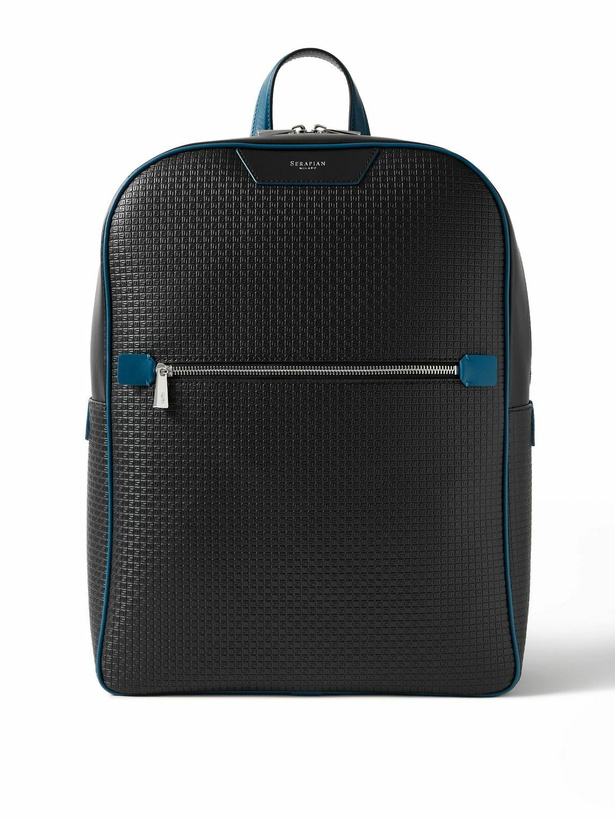Photo: Serapian - Leather-Trimmed Stepan Coated-Canvas Backpack