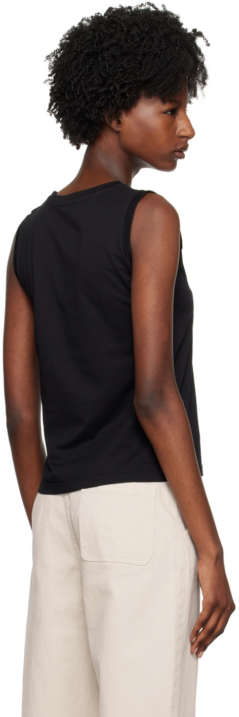 Sunspel Black Crewneck Tank Top
