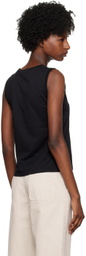 Sunspel Black Crewneck Tank Top