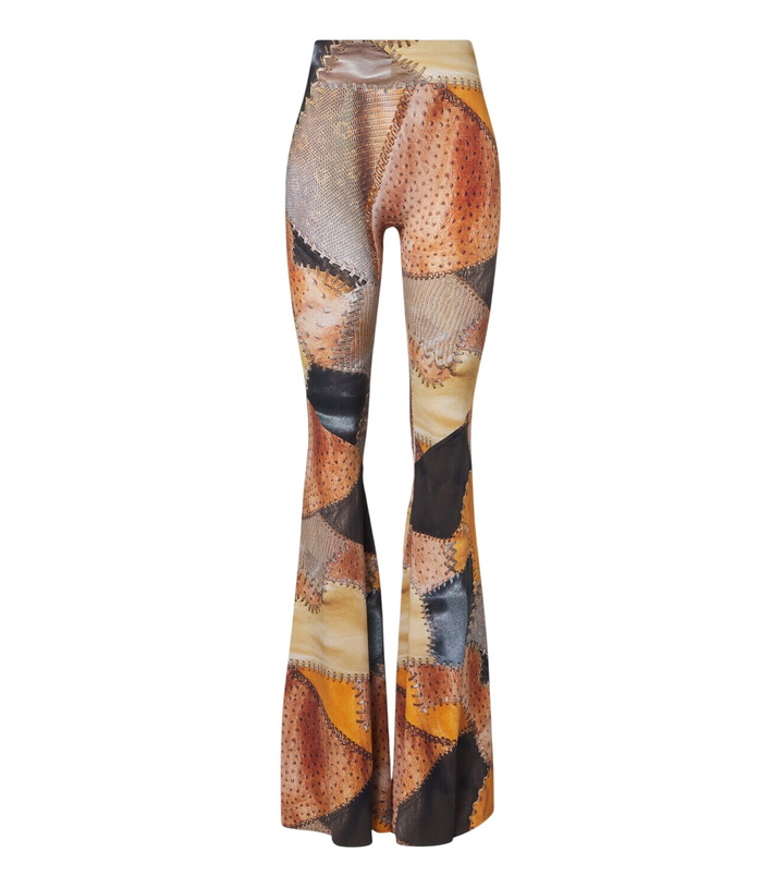 Photo: Roberto Cavalli Trompe l’œil flared pants