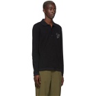 LHomme Rouge Black Togetherness Long Sleeve Polo