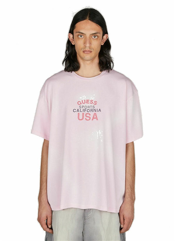 Photo: Guess USA - Faded Graphic T-Shirt in Pink