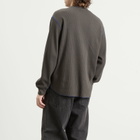 Polar Skate Co. Men's Dylan Waffle Long Sleeve T-Shirt in Dirty Black/Blue