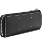 MAISON MARGIELA - Logo-Debossed Leather Pencil Case - Black