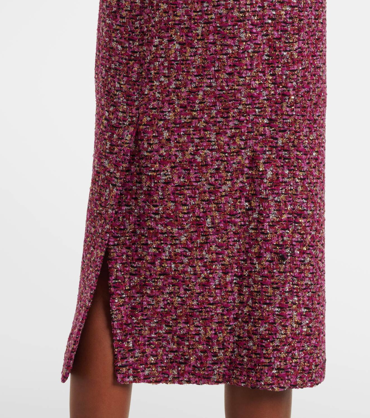 Alessandra Rich Sequined tweed midi skirt