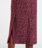 Alessandra Rich Sequined tweed midi skirt