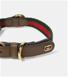 Gucci - Web Stripe S/M faux leather dog collar