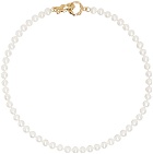 FARIS White Beaded Pearl Necklace