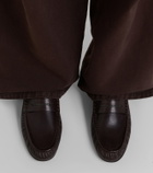 Brunello Cucinelli Monili leather penny loafers