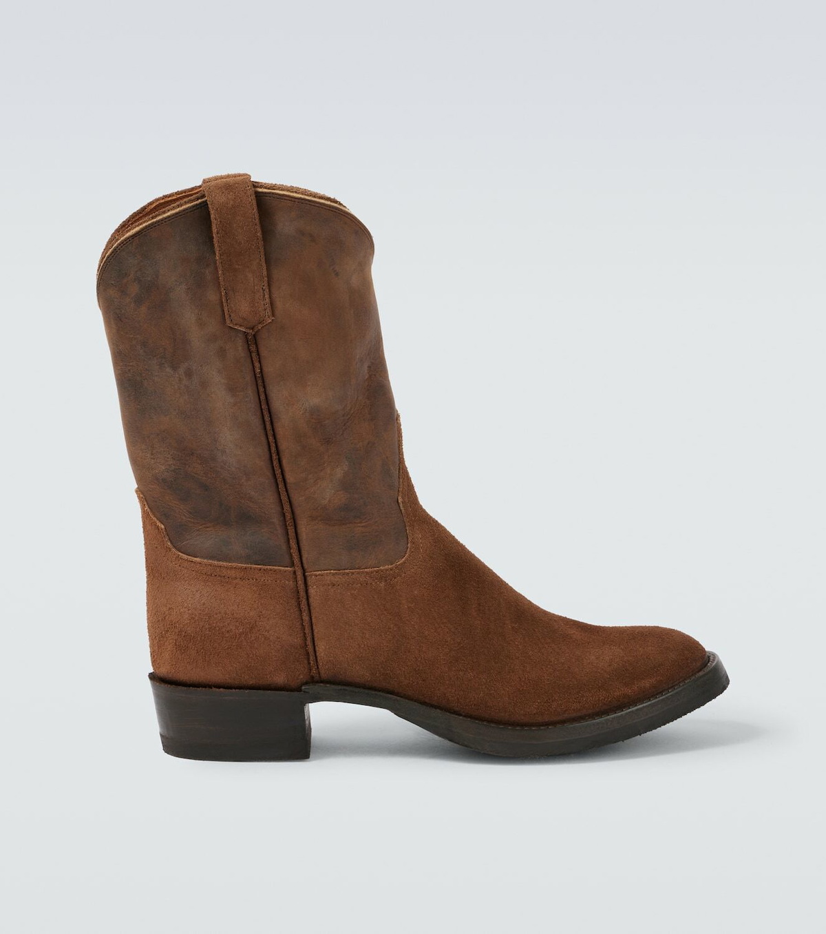 RRL Suede and leather cowboy boots