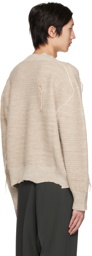 Acne Studios Off-White Distressed Sweater