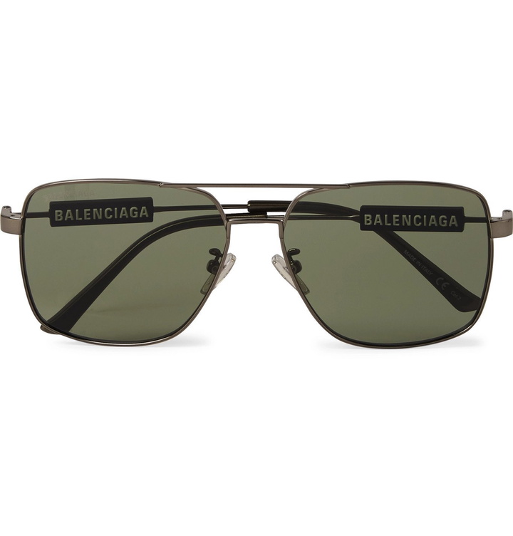 Photo: Balenciaga - Round-Frame Acetate Wraparound Sunglasses - Black