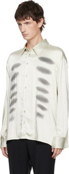 AVAVAV Off-White X-Ray Printed Satin Button-Up Shirt