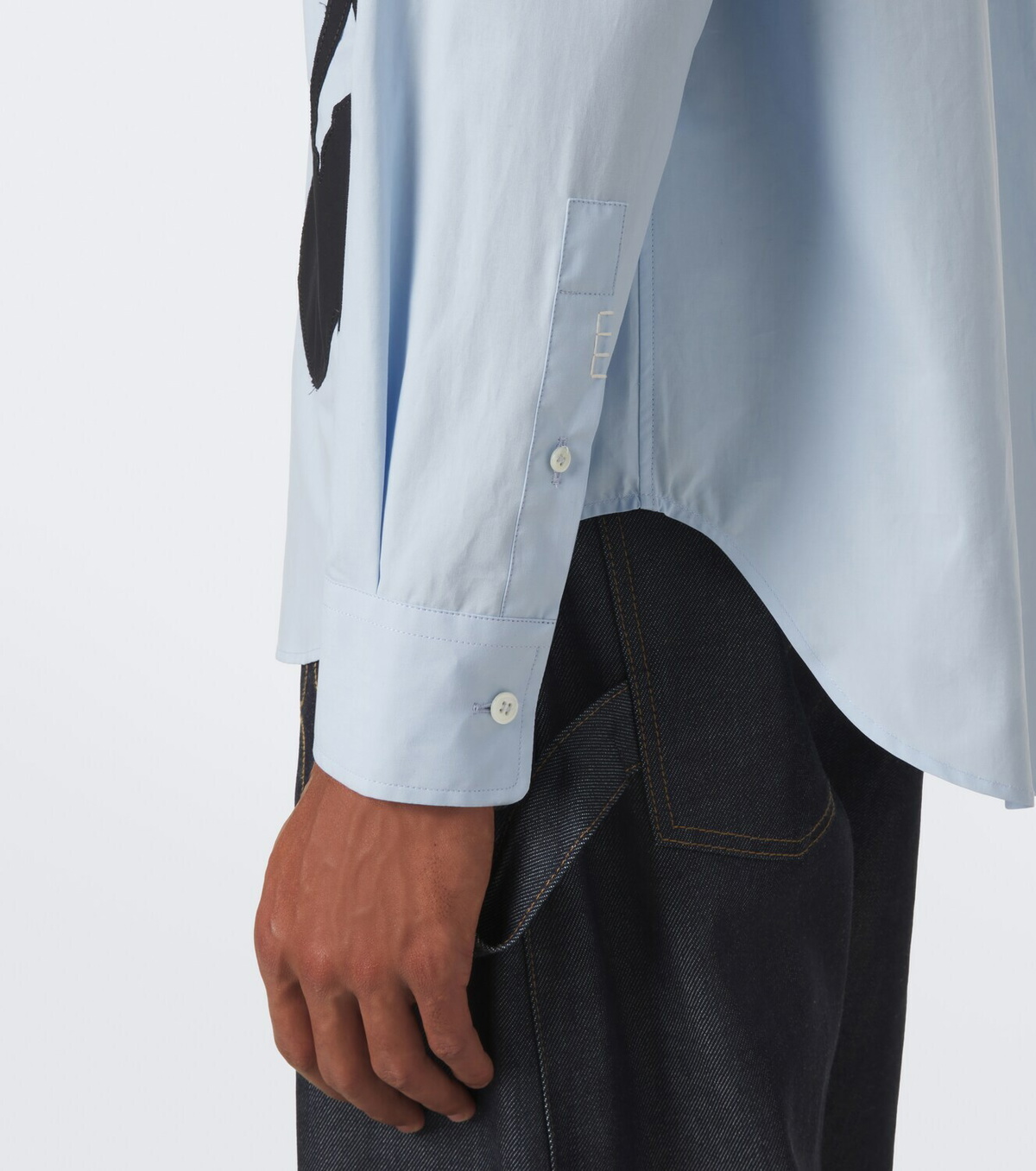 JW Anderson Appliqué cotton poplin shirt