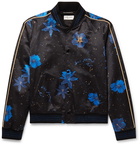 SAINT LAURENT - Piped Floral-Print Cotton-Blend Satin Bomber Jacket - Multi