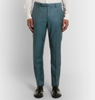 Paul Smith - Teal Soho Slim-Fit Sharkskin Wool Suit Trousers - Blue