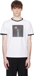 Ernest W. Baker White Rose Print T-shirt
