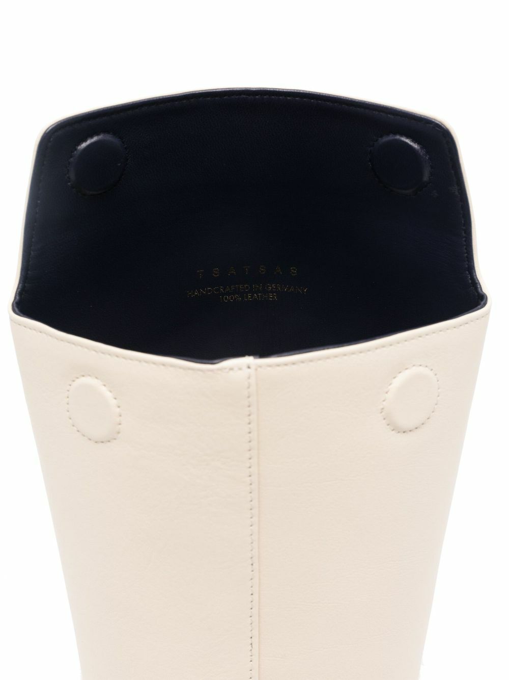 Tsatsas White Olive Leather Bucket Bag