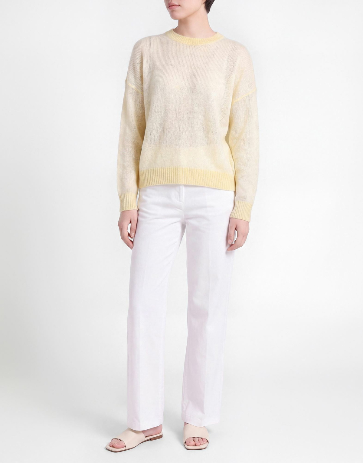 Peserico Womens Sweater Pastel in Yellow
