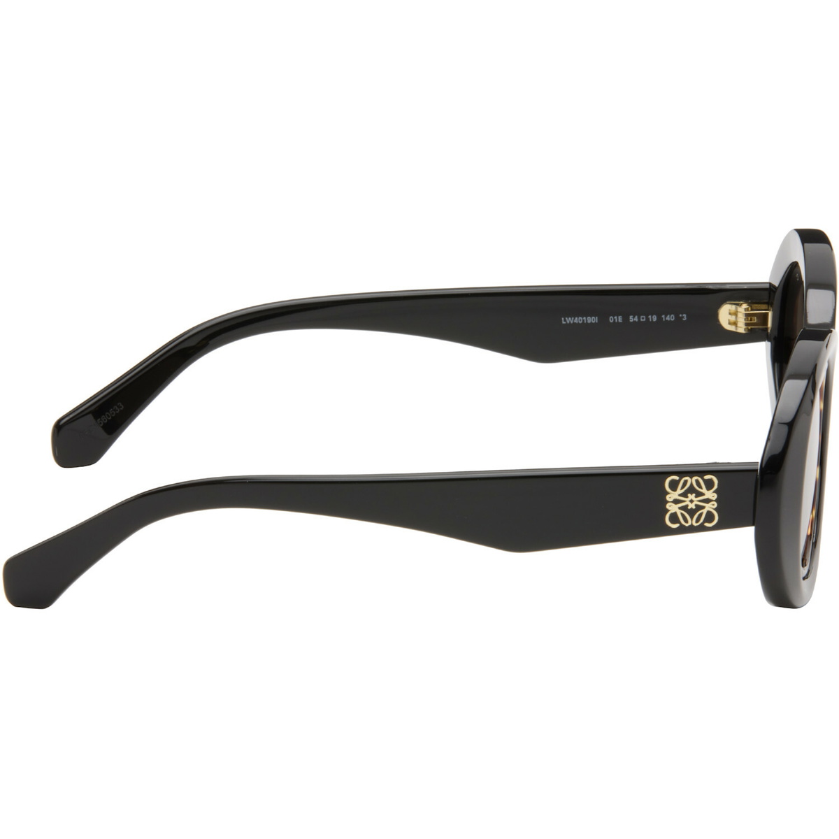 LOEWE Black Mini Anagram Oval Sunglasses