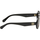 LOEWE Black Mini Anagram Oval Sunglasses