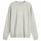 BEAMS Men's Logo Crew Sweatshirt in Grey