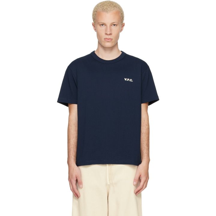 Photo: A.P.C. Navy Boxy Petit 'VPC' T-shirt