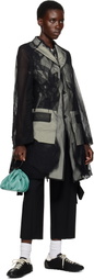 Comme des Garçons Homme Plus Black Nylon Tulle & Cotton Cloth Blazer