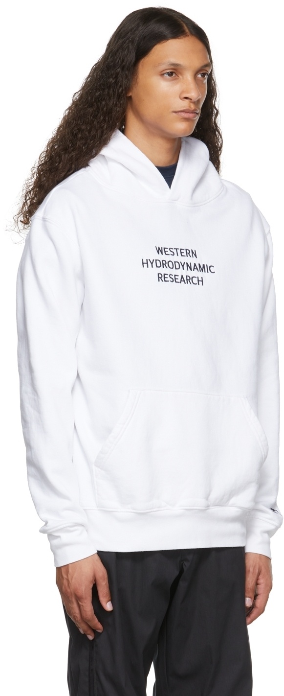 WESTERN HYDRODYNAMIC RESEARCH White Fleece Hoodie Western Hydrodynamic ...