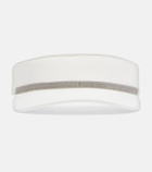 Brunello Cucinelli Monili leather-trimmed visor