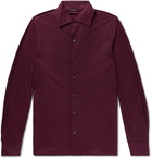 Rubinacci - Slim-Fit Wool Shirt - Burgundy