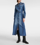 Chloé Embroidered denim shirt dress