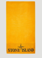 Stone Island - Logo Print Beach Towel in Orange