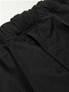 Moncler - Straight-Leg Cotton-Blend Poplin Trousers - Black