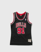 Mitchell & Ness Nba Women's Swingman Jersey Chicago Bulls 1997 98 Dennis Rodman #91 Black Tops & Tanks