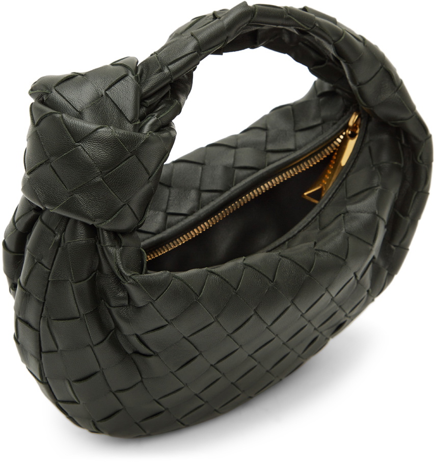 ハンドバッグ Bottega Veneta Bottega Veneta Green Mini Jodie Bag BOTTEGA VENETA Jodie mini knotted intrecciato leather tote