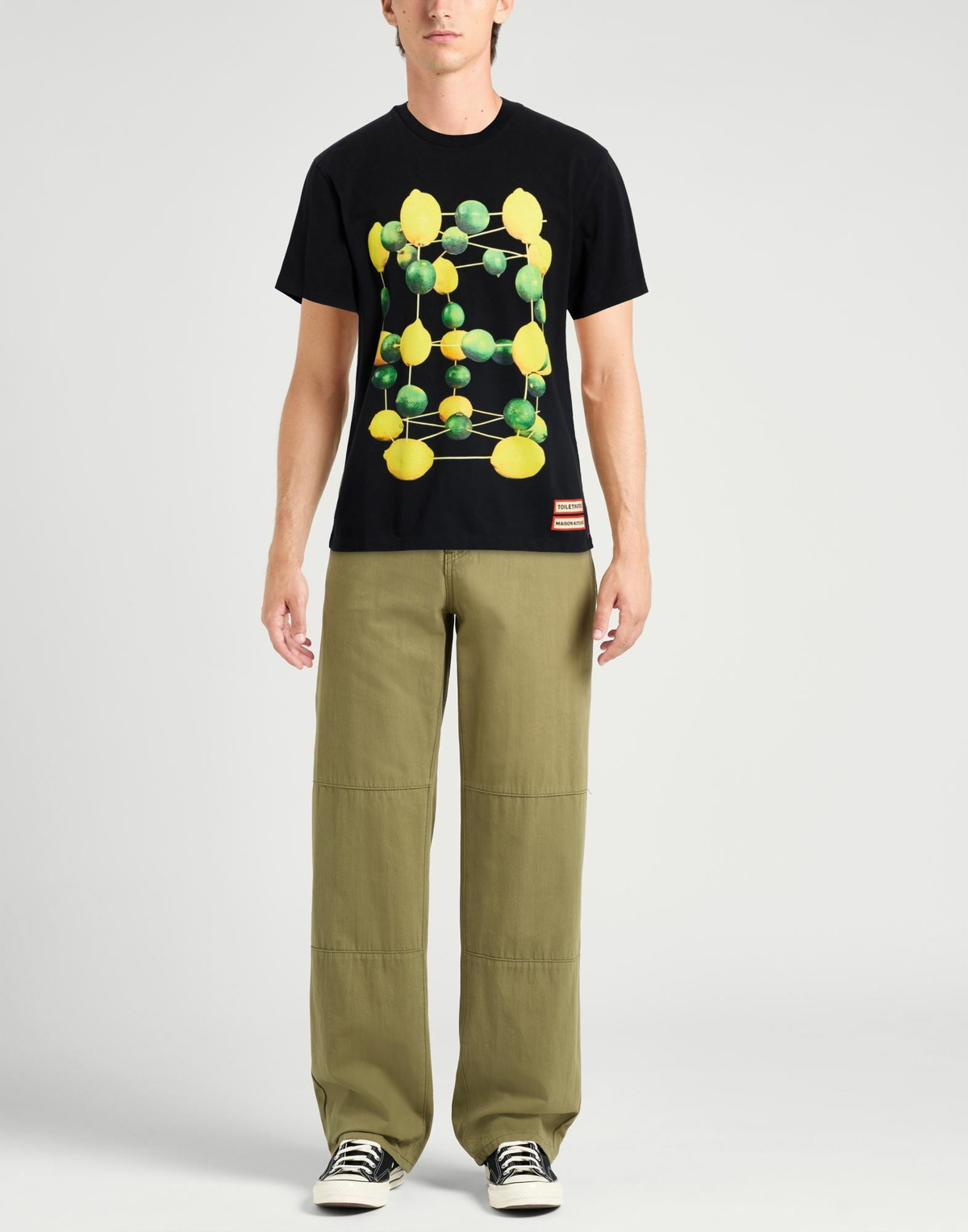 Maison Kitsuné Mens T-shirt in Black