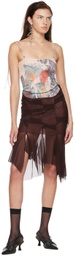 nastyamasha SSENSE Exclusive Brown Midi Skirt